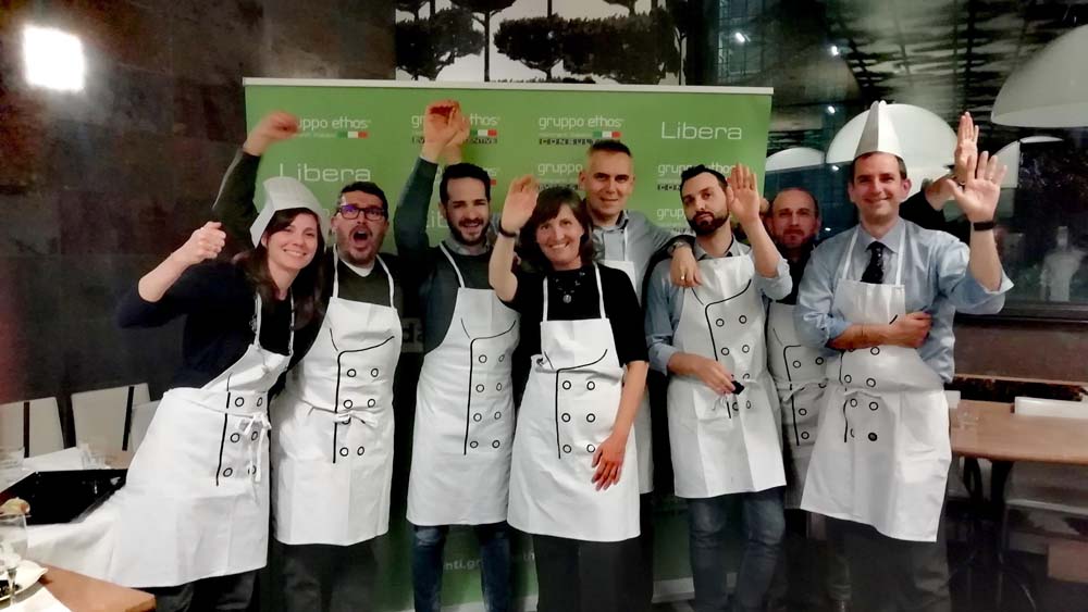 Team building aziendale per CBRE da Graniebraci Make your pizza storyboard